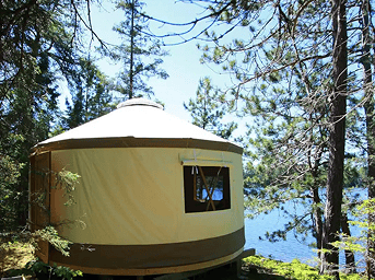 yurt for rent near water