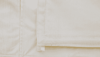Close-up of stitching on yurt window